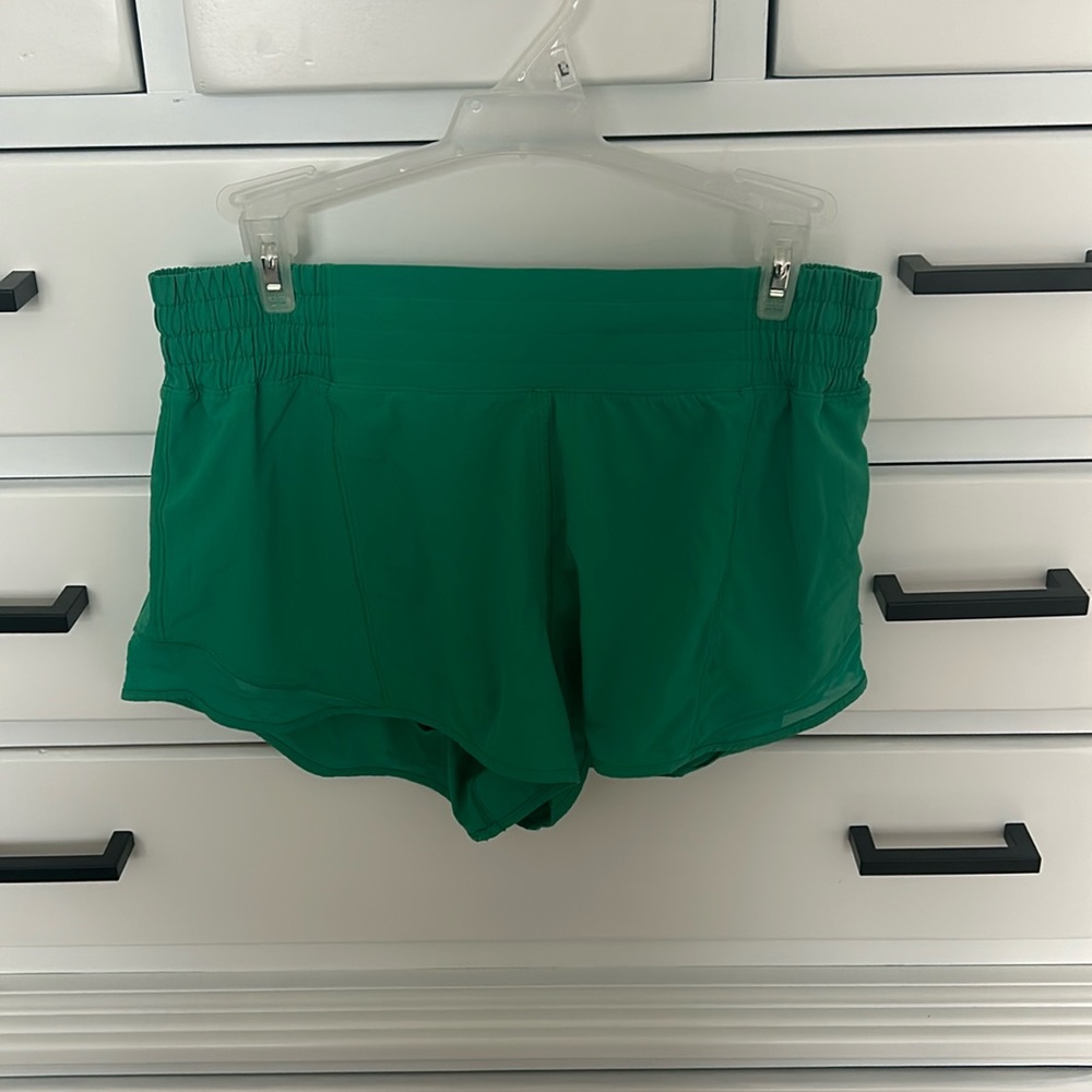 green lulu lemon hotty hot shorts